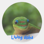 Aloha le mode de vie autocollant rond