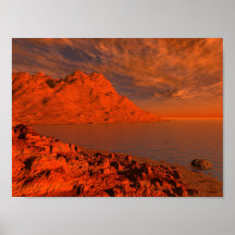 Alpha continent - Mars Poster