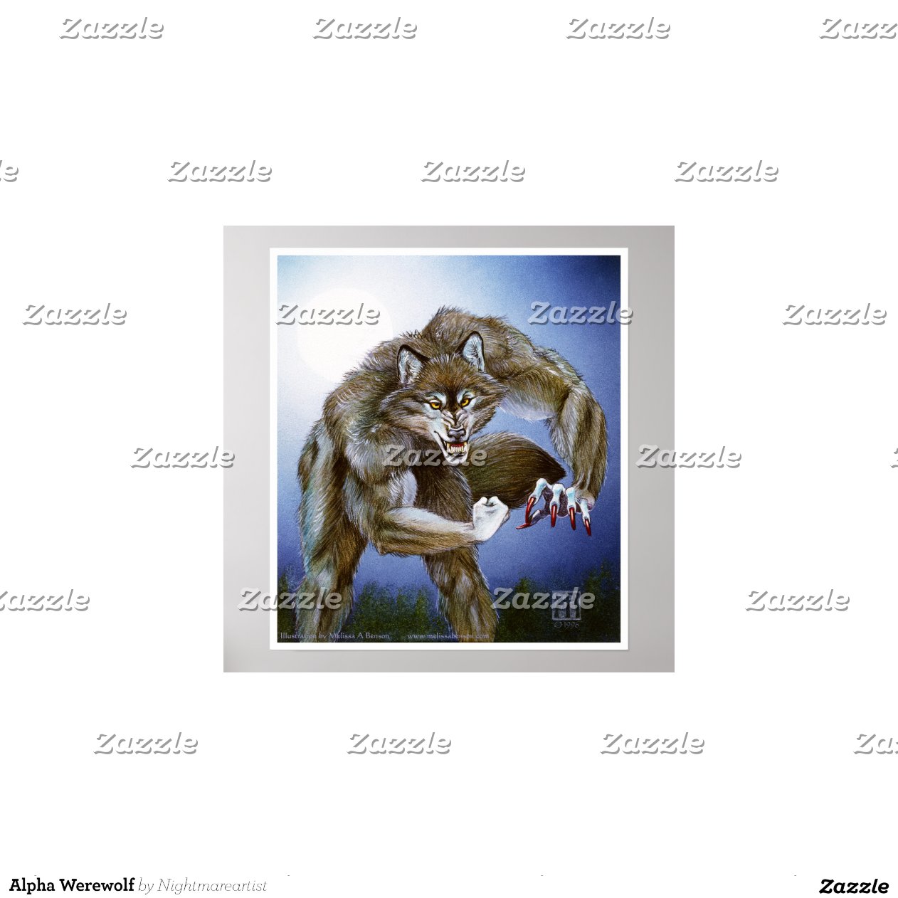 Alphi Le Petit Loup Garou Alpha loup-garou posters | Zazzle