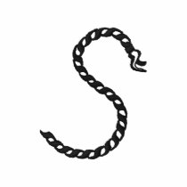 Alphabet 2,5" de corde de "S" polos brodés