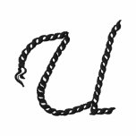 Alphabet 2,5" de corde de "U"