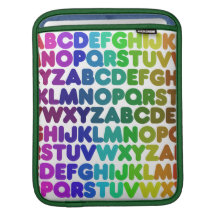 Alphabet coloré pour un PROFESSEUR Poches Pour iPad
