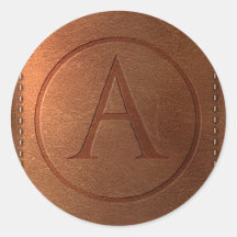 alphabet cuir lettre A Autocollants