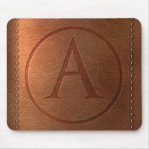 alphabet cuir lettre A Tapis De Souris