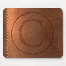 alphabet cuir lettre C Tapis De Souris