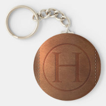 alphabet cuir lettre H Porte-clés
