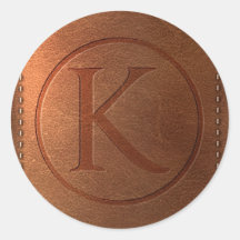 alphabet cuir lettre K Adhésif