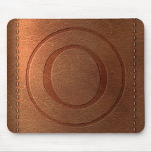 alphabet cuir lettre O Tapis De Souris
