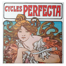 Alphons Mucha fait un cycle la boîte-cadeau de tré Carreau