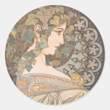 Alphonse Mucha - Erin Autocollant