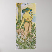 Alphonse Mucha. L 'Oeillet/oeillet, 1897 Posters