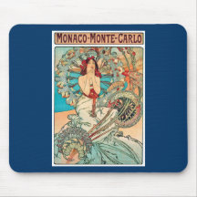Alphonse Mucha Monaco, Monte Carlo, 1897 Tapis De Souris