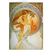 Alphonse Mucha - poésie Carte