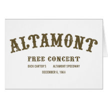 Altamont libèrent le concert carte de vœux