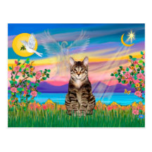 AM. Chat de tigre tigré SH - ange gardien (#2) Carte Postale