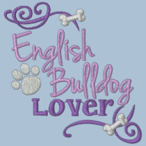 Amant anglais de bouledogue polos brodés