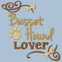 Amant de Basset Hound polos brodés
