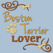 Amant de Boston Terrier polos brodés