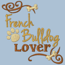 Amant de bouledogue français polos brodés