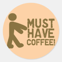 Amant de café adhésif rond