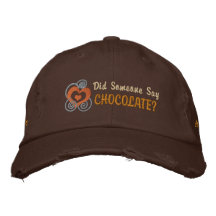 Amant de chocolat chapeau brodé