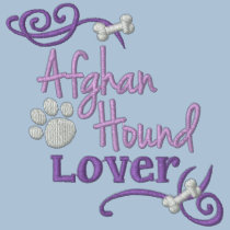 Amant de lévrier afghan polos brodés