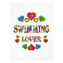 Amant de natation invitation