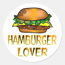 Amant d'hamburger adhésifs ronds