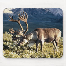 Amants de caribou/renne tapis de souris