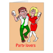 Amants de partie cartes de vœux