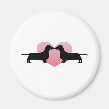 Amants de teckel magnets