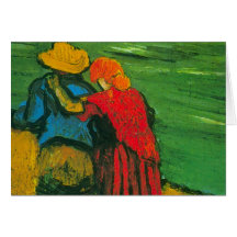 Amants de Van Gogh deux Cartes De Vœux