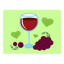 Amateur de vin cartes postales