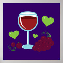 Amateur de vin affiche