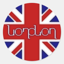 Ambigram de "Londres" sur le drapeau BRITANNIQUE Autocollants