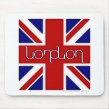 Ambigram de "Londres" sur le drapeau BRITANNIQUE Tapis De Souris