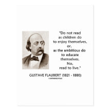 Ambitieux d'enfants de Gustave Flaubert lu à vivan Cartes Postales
