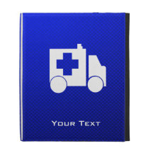 Ambulance bleue étui iPad folio