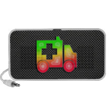 Ambulance lisse haut-parleurs portables