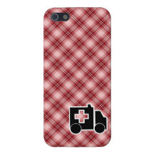 Ambulance rouge de plaid coques iPhone 5