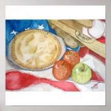 Américain comme tarte aux pommes posters