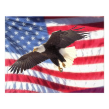 Américain Eagle et invitation de drapeau américain