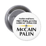 Américains de petite ville pour le bouton de Palin Badges Avec Agrafe