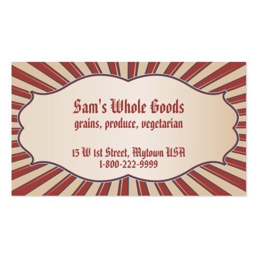 Americana Cartes De Visite Personnelles