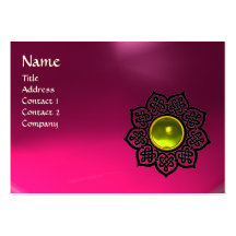 Améthyste CELTIQUE de rose de MONOGRAMME de FLEUR, Cartes De Visite Personnelles