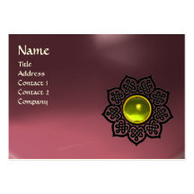 Améthyste CELTIQUE de rose de MONOGRAMME de FLEUR, Cartes De Visite Professionnelles