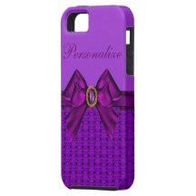 Améthyste et iPhone 5 de bijou et d'arc d'or Coques Case-Mate iPhone 5