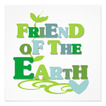Ami du T-shirts et des cadeaux de la terre Invitations Personnalisables