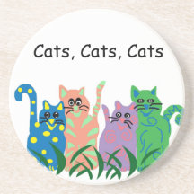 Amis, chats, chats, caboteur de chats dessous de verre