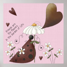 Amis de coccinelle de pays affiches